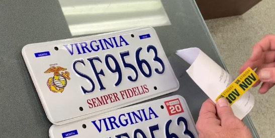 Virginia License Plate Sticker