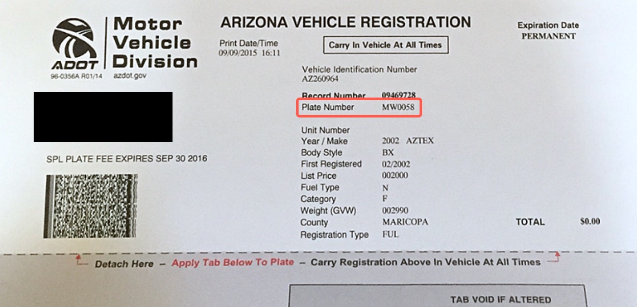 Arizona License Plate Lookup VinFreeCheck