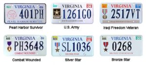 Virginia Speciality License plates