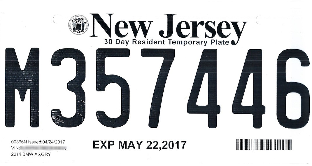 Nj Motor Vehicle License Plate Search