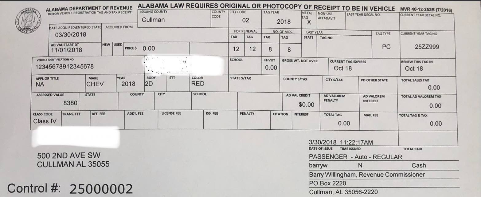 Alabama License Plate Lookup