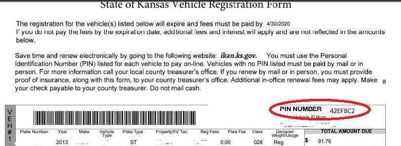 Kansas licence registration 1 Kansas licence registration 1