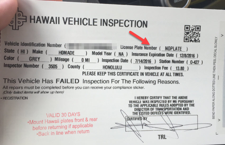 Hawaii vehicle inspection Hawaii vehicle inspection