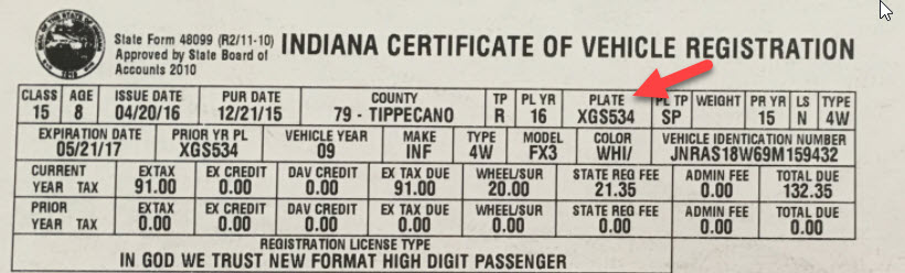 indiana vehicle registration