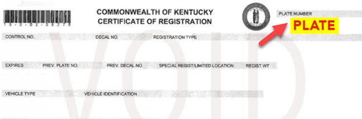 kentucky certificate of registration