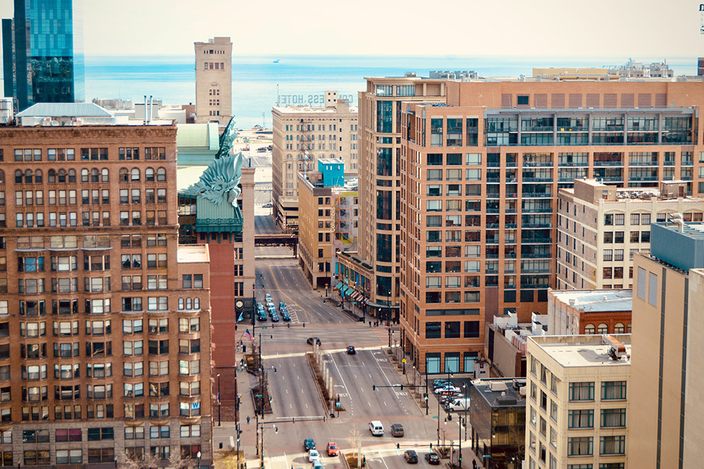 Chicago city and roads