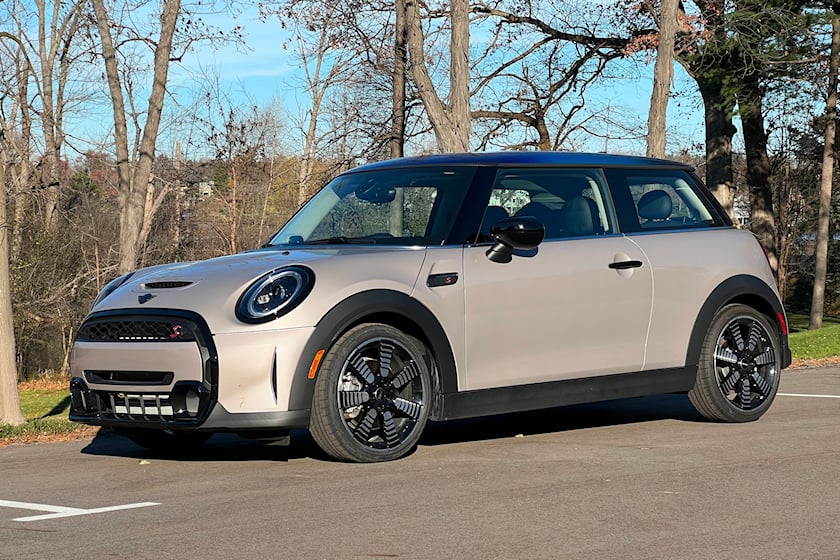 A parked 2022 Mini Cooper with a Hardtop.
