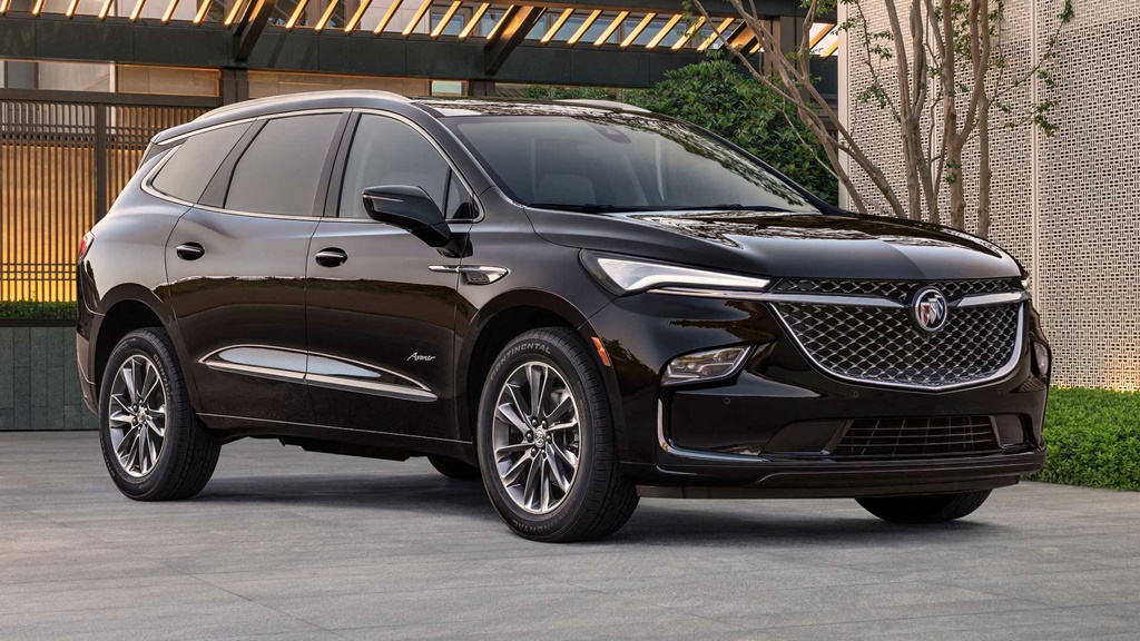 A parked black 2022 Buick Enclave