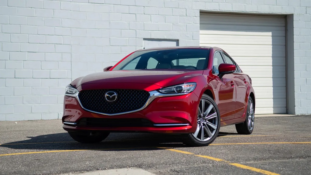 A parked red 2020 Mazda 6