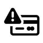 motor fraud icon of warning sign