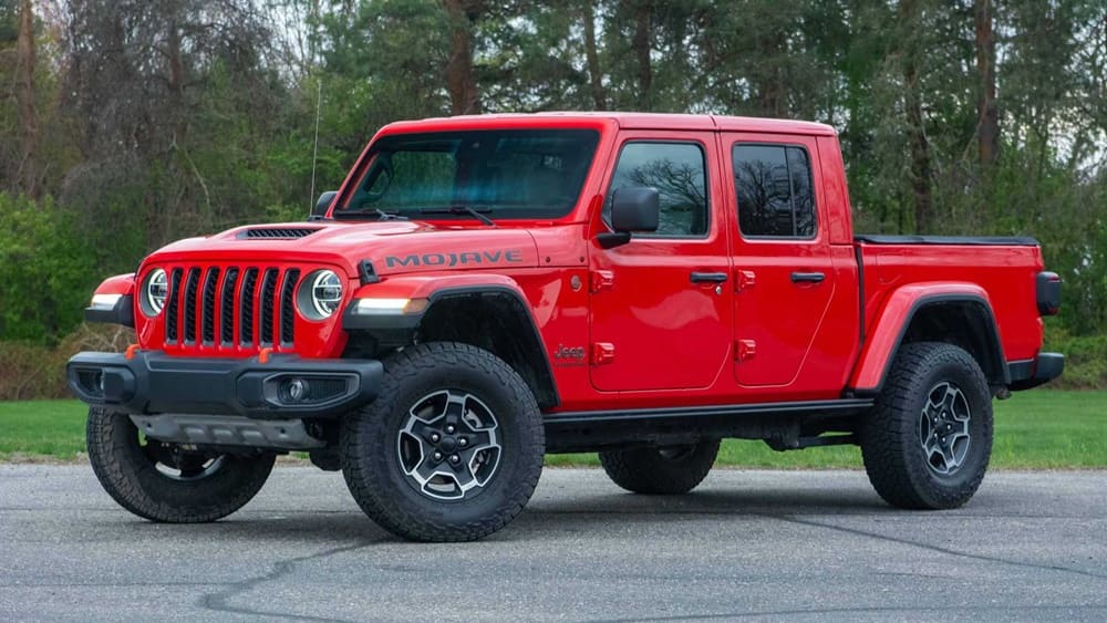 A parked red 2022 Jeep Gladiator