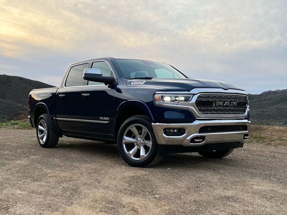 A parked black 2022 Ram 1500