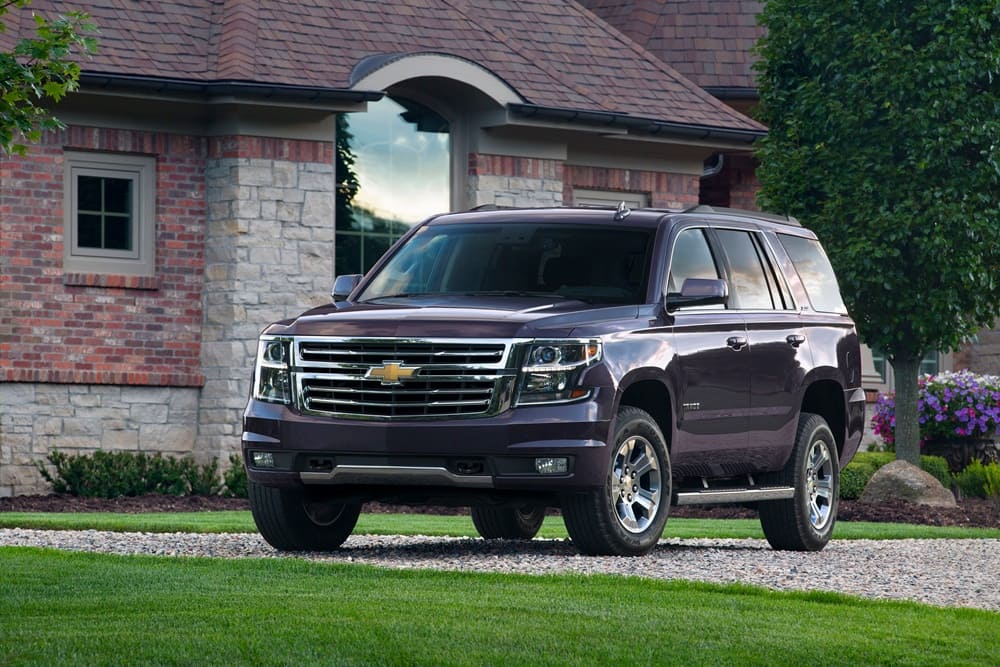 A parked black 2019 Chevrolet Tahoe