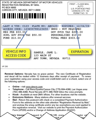 Nevada vehicle registration renewal