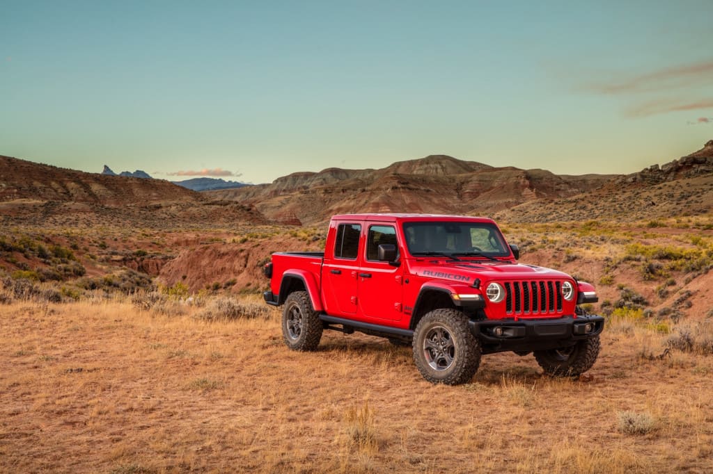 A parked red 2023 Jeep Gladiator