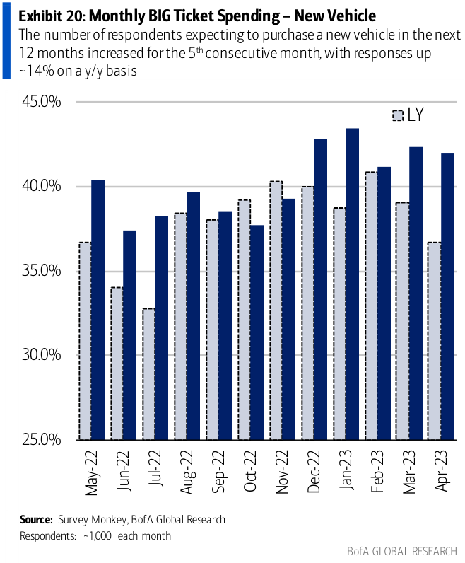 Monthly BIG ticket spending - new vehicles