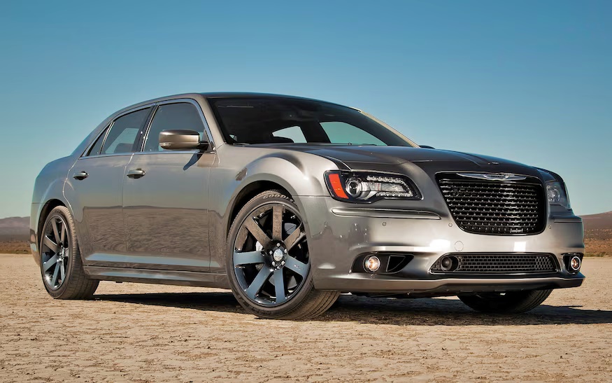 A parked silver 2012 Chrysler 300C