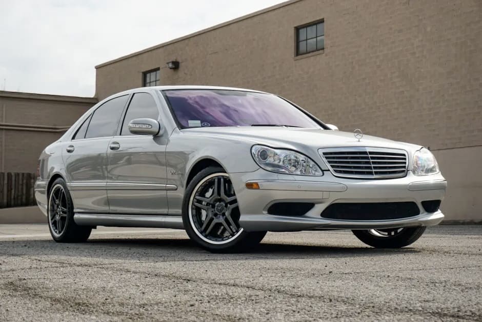 A parked silver 2006 Mercedes-Benz S65 AMG