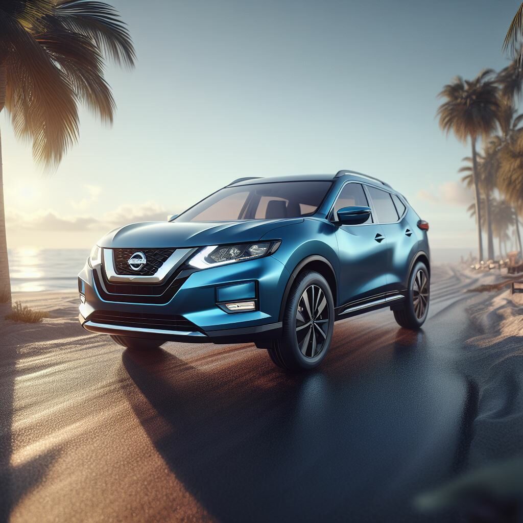 2023 Nissan Rogue cruising by the beach