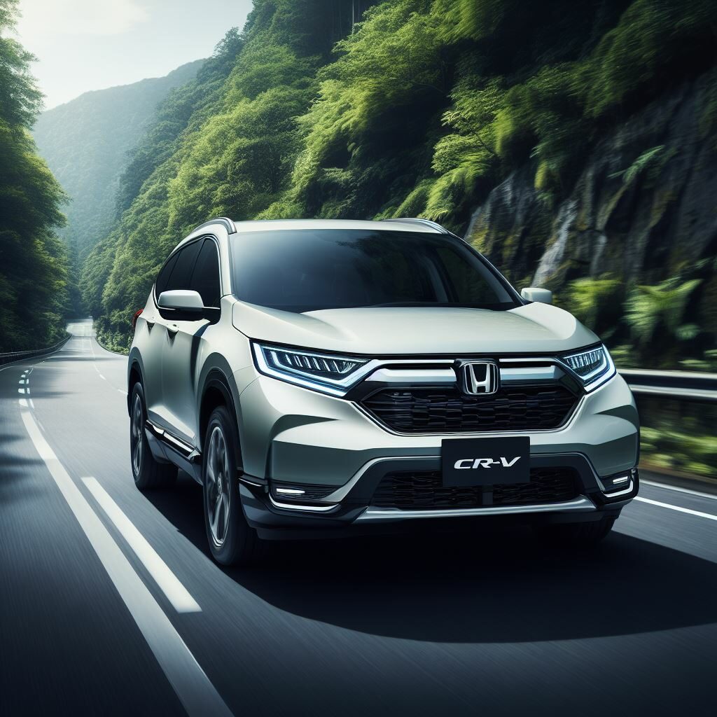 A 2020 Honda CR-V Hybrid on the road