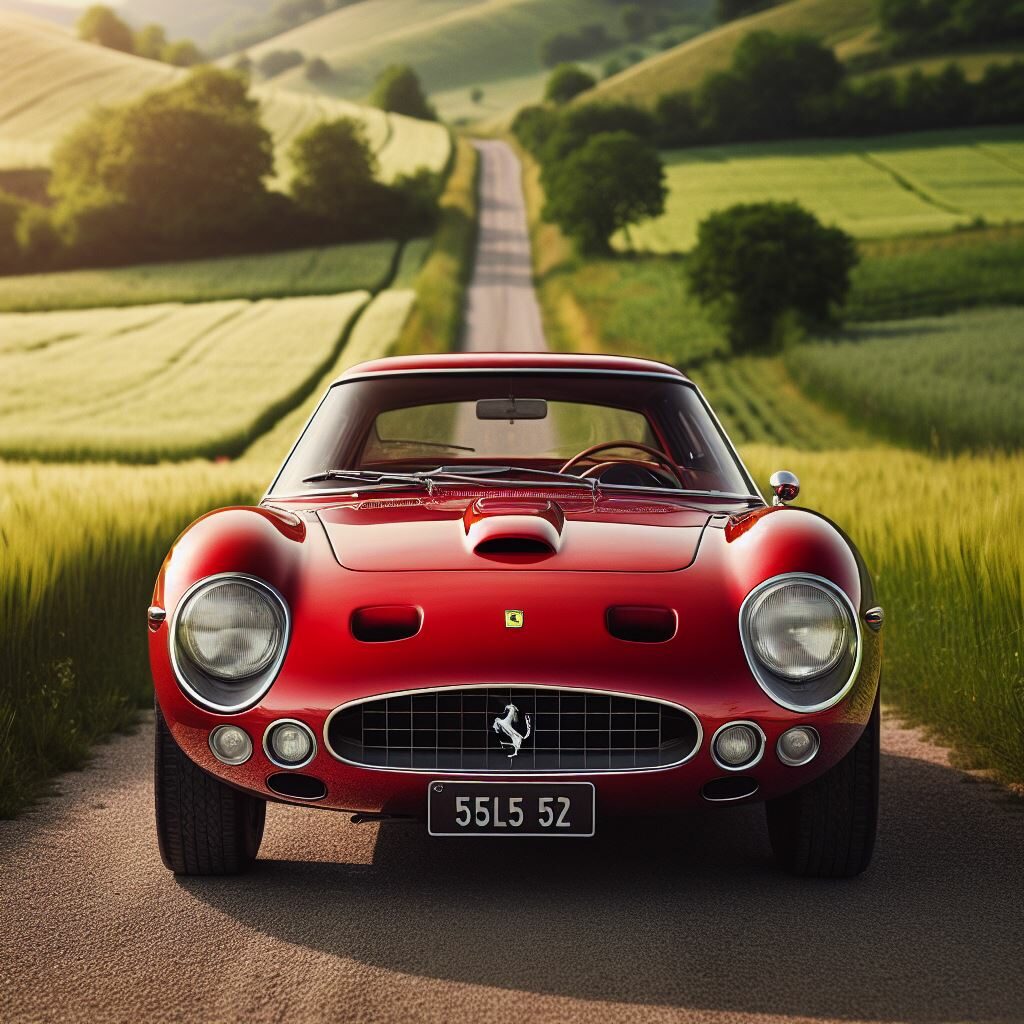 Ferrari 250 GTO in the countryside