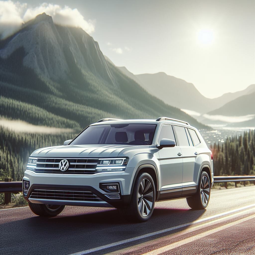 Volkswagen Atlas on the road